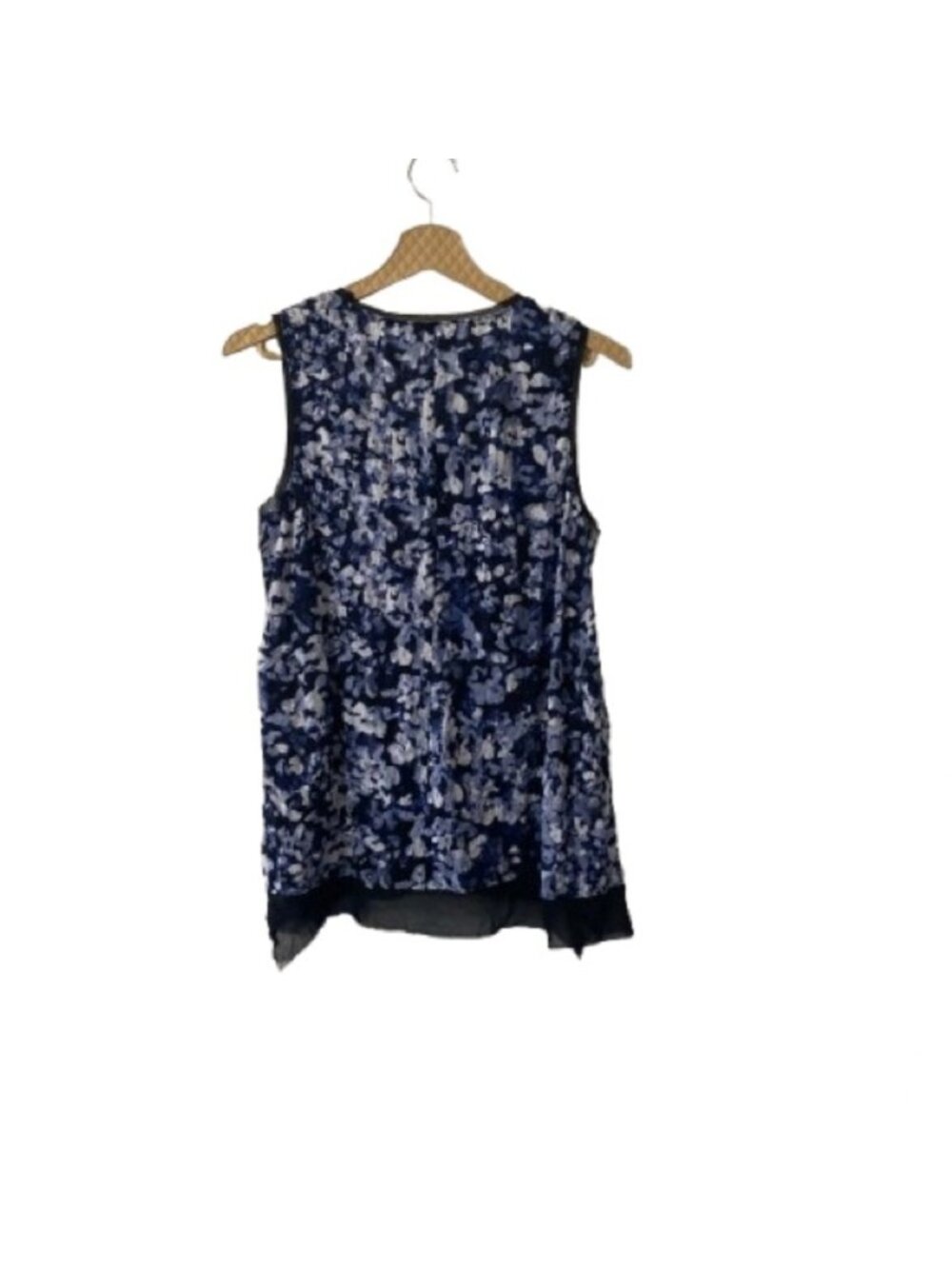 Blue and White Patterned Tank Top - Picture 4 of 8